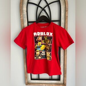 Roblox, Mind craft Boys 100 % cotton. Color : red and white. Size Large